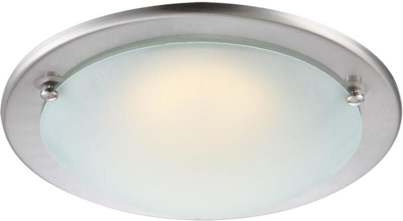 12 Watt led Deckenleuchte Deckenlampe Esszimmer Beleuchtung Nickel Glas