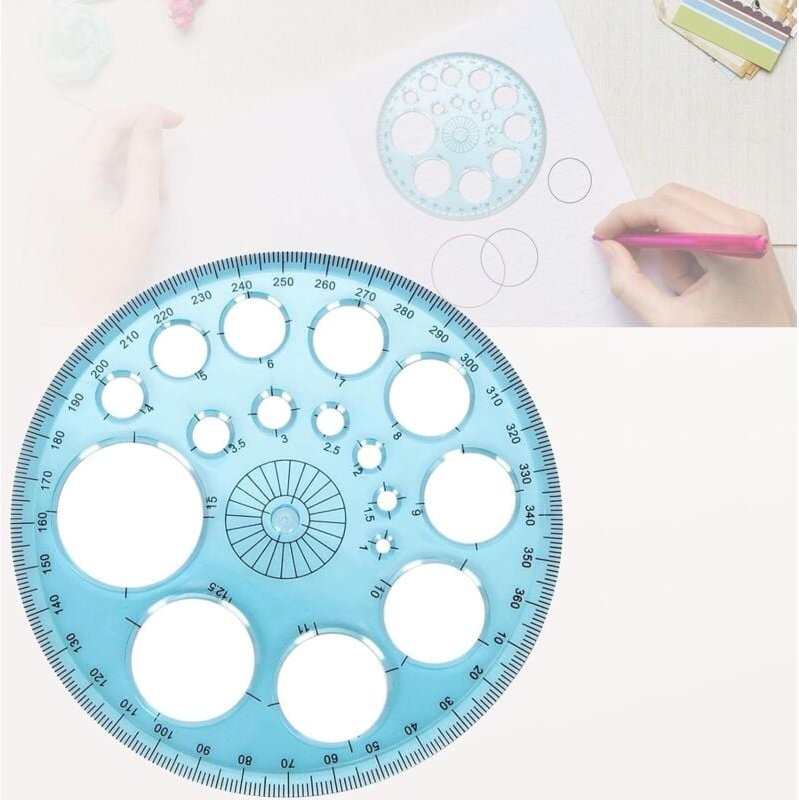 Bluedeer - Kreisschablone zum Zeichnen Kreis Schablone Vorlage Multifunktionales Quilling Schablone Messschablonen Linea...