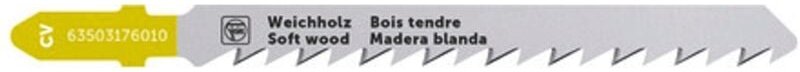 63503176010 Stichsägeblatt für Holz cv 75 T4 sw sc 5 St. - Fein