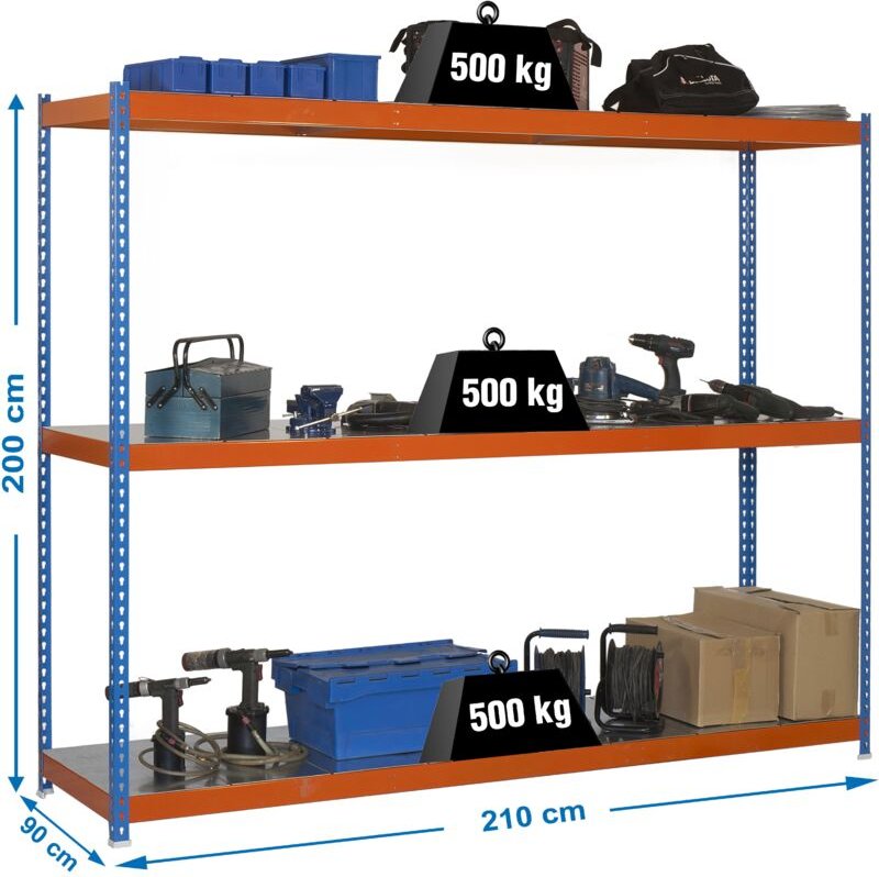 Simonrack Moderne Regale Blau Orange 3 Etagen