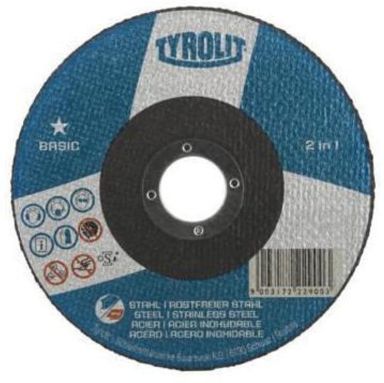 Trennscheibe basic D125x1mm gerade 2in1 Bohrung 22,23 mm