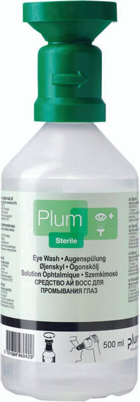 Eyewash 0,9 % sodium chloride 200 ml, m. Staubkappe - Plum