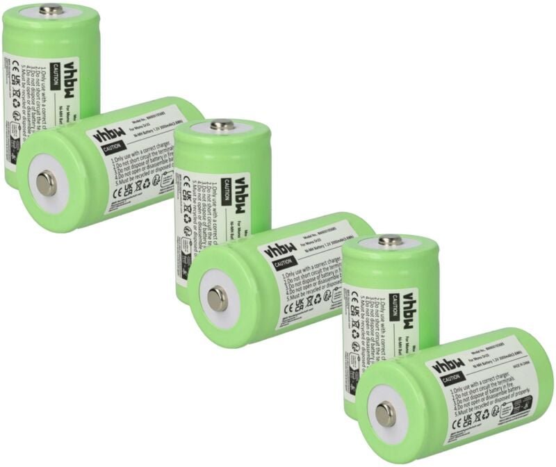 6x Akku Ersatz für KR20, HR20, Mono d, R20, LR20 für Funkgerät, Walkie Talkie (3000 mAh, 1,2 v, NiMH) - Vhbw