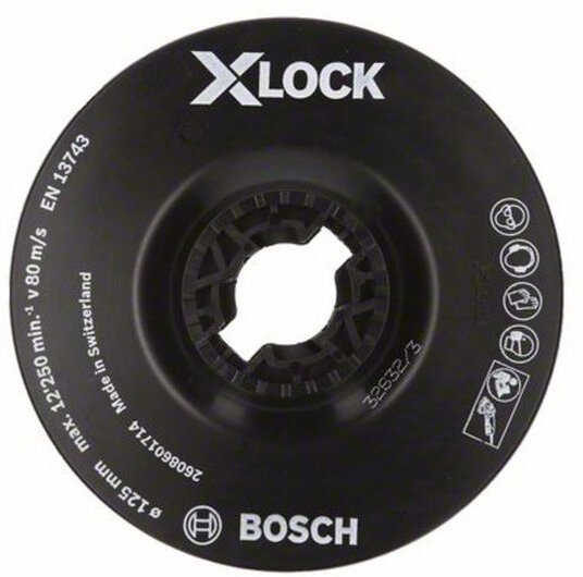 X-lock Stützteller, weich, 125 mm Bosch Accessories 2608601714