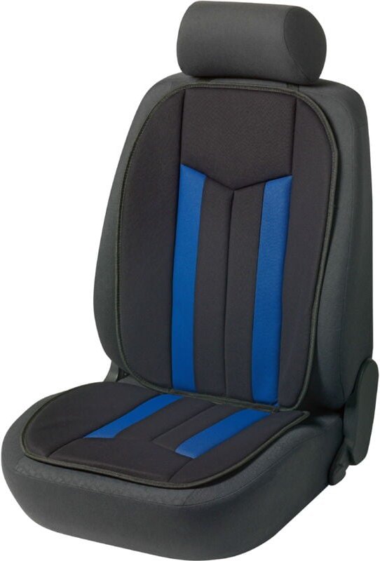 Walser - pkw Sitzauflage Hastings Plus, Auto-Sitzaufleger schwarz/blau