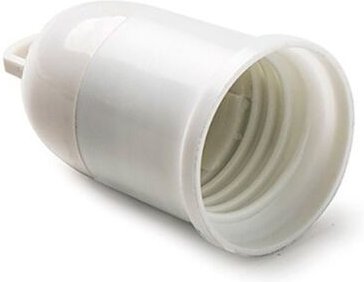 Weiße "temporäre" E-27-Lampenfassung