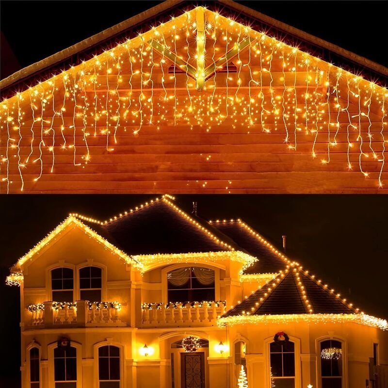 Lichterkette für den Außenbereich, ideal für Halloween und Weihnachten, 10 m, 400 LEDs, mit Stecker, 8 Modi, wasserdicht...