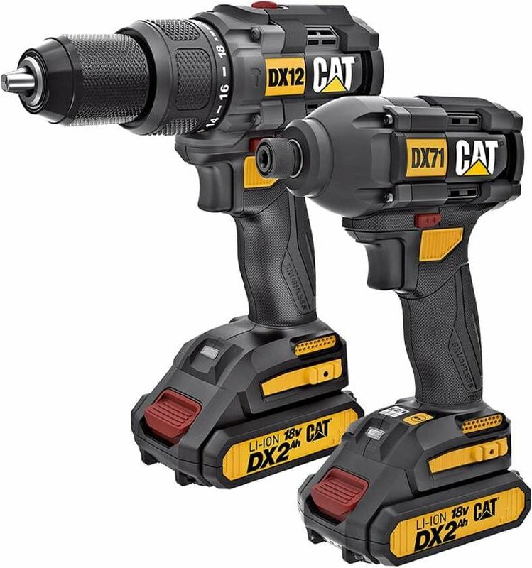 Caterpillar - Werkzeuge - Akku Set 2in1, Schlagbohrmaschine und Schlagschrauber DX12K