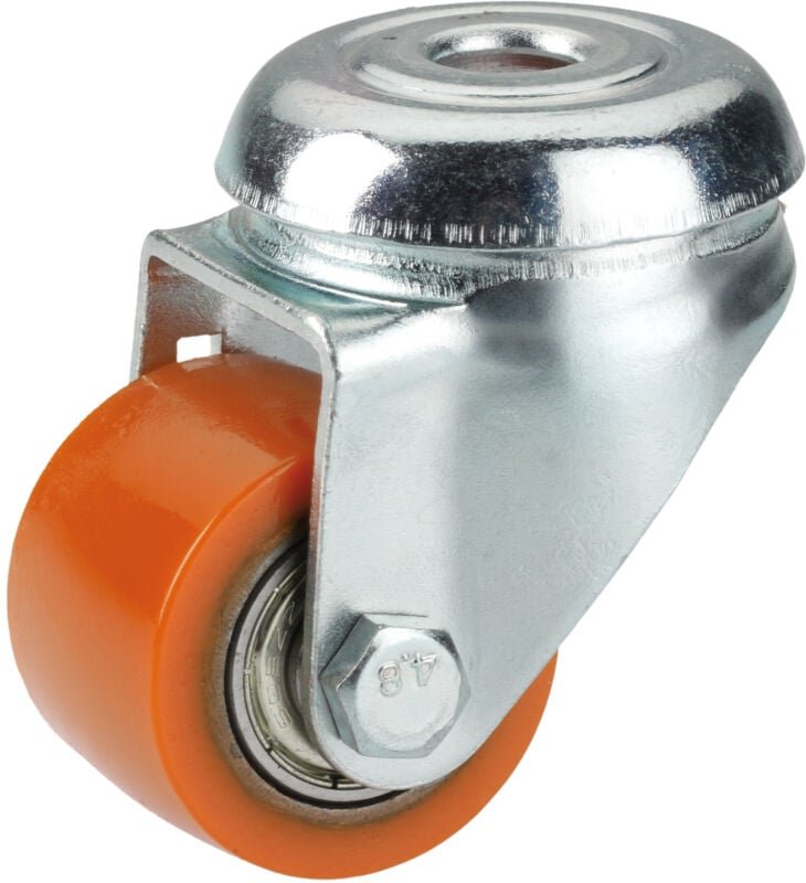 Lenkrolle mit Rückenloch 35 x 25 mm, Tragkr. 100 kg Möbelrollen