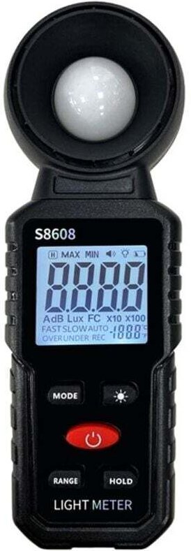 Digitales Luxmeter bis 200.000 Lux, Lichtstärkemesser, Helligkeitsmessgerät