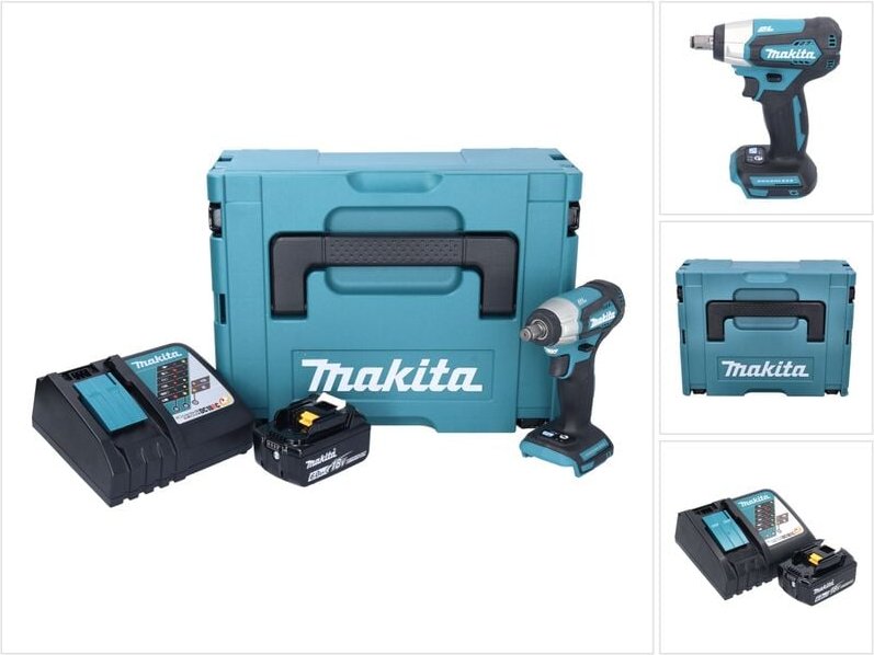 Thumbnail - Makita DTW 181 RG1J Akku Schlagschrauber 18 V 210 Nm 1/2" Brushless + 1x Akku 6,0 Ah + Ladegerät + Makpac