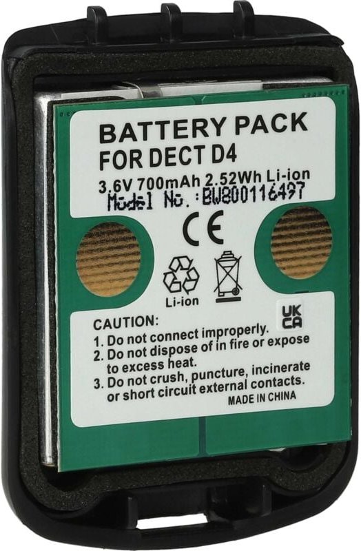 Vhbw - Akku kompatibel mit Funkwerk FC4 Medical, IP65 schnurlos Festnetz Telefon (700mAh, 3,7V, Li-Ion)