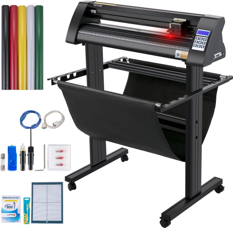 Vevor Vinyl Schneideplotter 870 mm Folienschneider Leistung 95 w Spannung ac 85-264 v, Plottermaschine Halbautomatisch m...