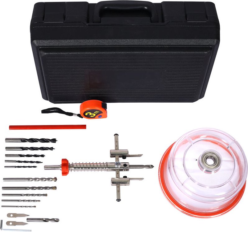 Xpotool - Wiltec Kreisschneider Ø40-120mm, Lochschneider mit ABS-Staubschutz, verstellbarer Lochsägenschneider mit Bohre...