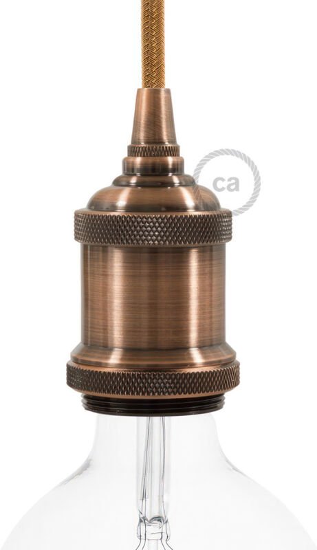 Creative Cables - Creative-cables italy kit fassung e27 aluminium vintage kupfer kbl27alra