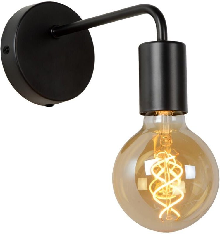 Scott - Wandleuchte - 1xE27 - Schwarz - Lucide