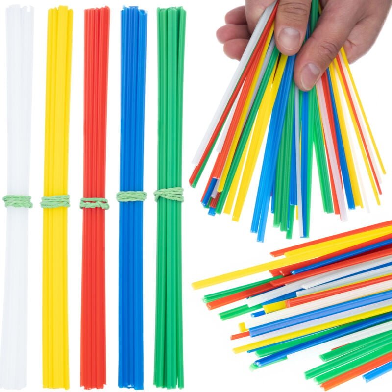 Prowelder Kit Mini Color Rosfix: Kompletter Satz Bindemittel zum Schweißen von Kunststoff (2 Typen - 4x PP und PVC)