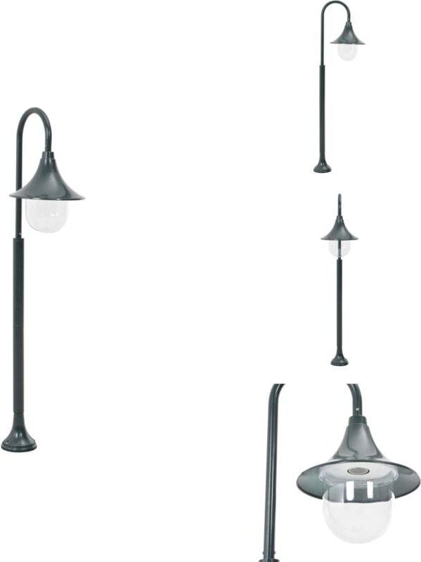 Thumbnail - Garten-Pollerleuchte E27 120 cm Aluminium Dunkelgrün - Gartendekoration - Gartenlicht - LED-Lampe - Außenstehleuchte - P...