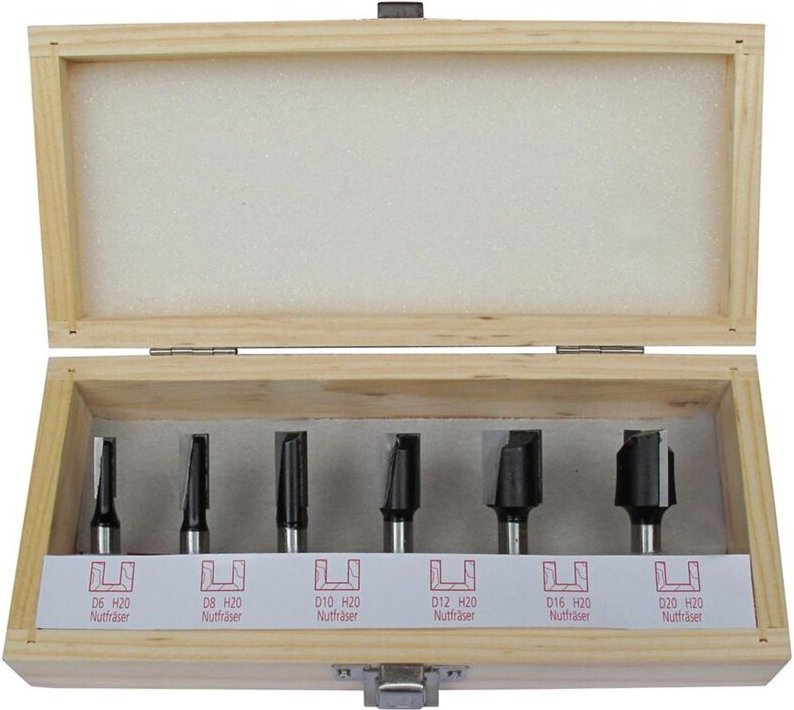 FP - Fortis Nutfräser-Satz hw S8 6-tlg. im Holzk.