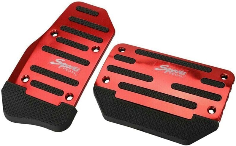 Tlily - Universal Rot Gas Pedal und Bremse Abdeckung Fuß Polster Rutschfest für Automatik Getriebe Auto