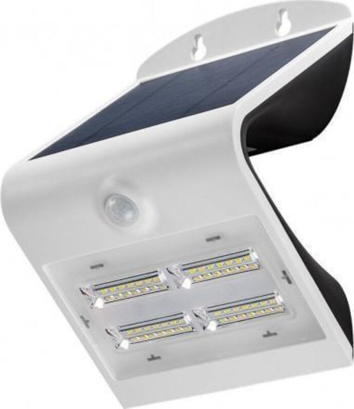Goobay - Solar LED-Wandleuchte mit Bewegungsmelder, 3,2 w, weiß