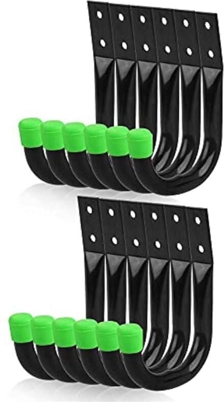 12 Stück Hochleistungs-Haken für die Garagenaufbewahrung, Haken für die Wand, Fahrradwand