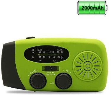 Solar-Wetterradio für den Notfall, Erdbeben-Set, Handkurbel, selbstbetrieben, am/fm/wb, Handkurbel-Überlebensradio, LED-...