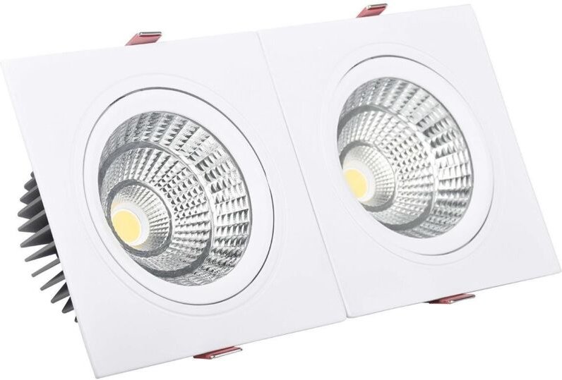 Efectoled - led Downlight Einbaustrahler 20W Eckig Madison Ausschnitt 205x90 mm 4000K Neutralweiß