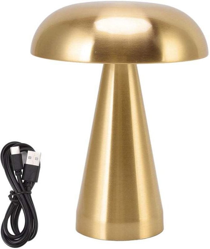 Pilz-Tischlampe, moderner minimalistischer Industriestil, 3-farbig dimmbar, wiederaufladbar, innovative Touch-Schreibtis...