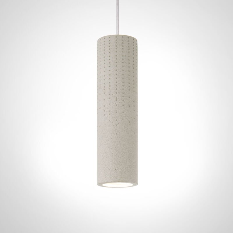 Pendelleuchte, GU10, Lampe Für Wohnzimmer Esszimmer Küche, Höhenverstellbar Beton-Sandstein-Weiß, ohne Leuchtmittel - Pa...