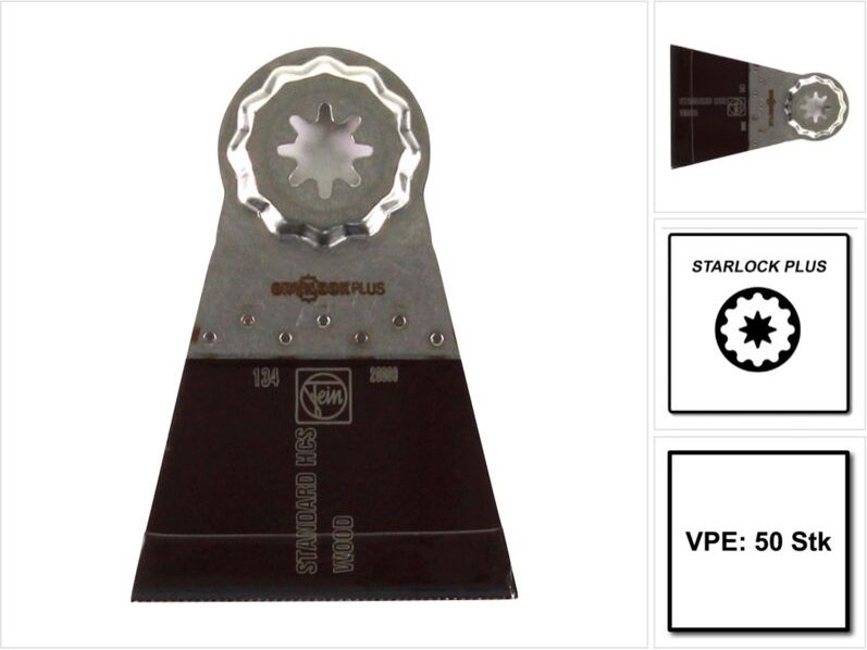 Fein - E-Cut Standard-Sägeblatt, Länge 50 mm, Breite 65 mm, ve 50 St, Aufnahme slp