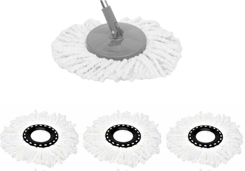 3er-Pack Premium-Ersatz-Moppköpfe für um 360° drehbare Magic Mop-Mikrofaser-Nachfüllpackungen