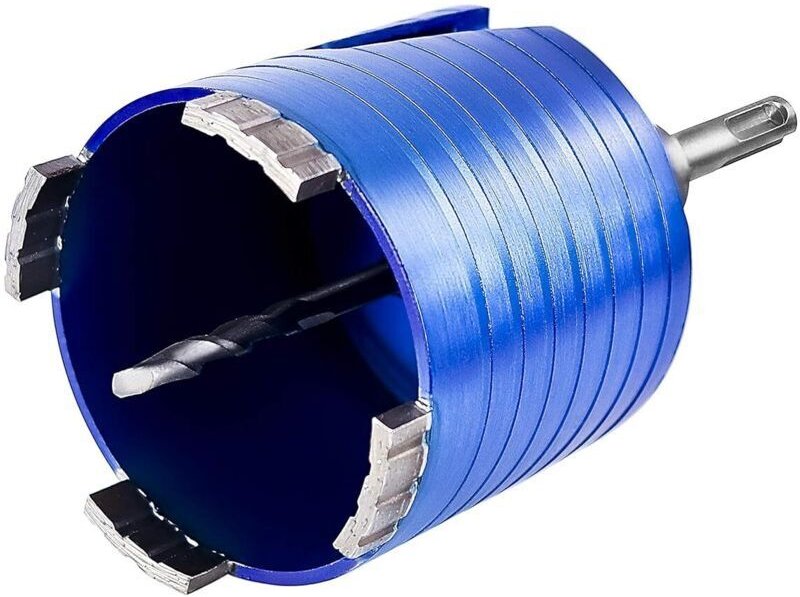 Lochsäge für Stahlbeton mit Diamantkernbohrer + M16 SDS-plus Adapter + 8x120mm Bohrer + Ausziehblock (68mm)