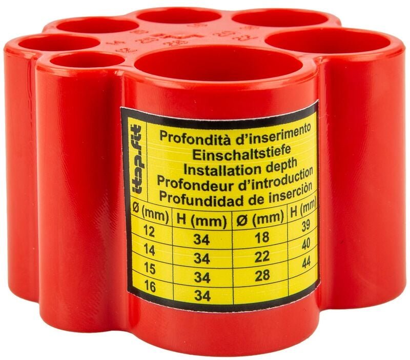 Itap-fit Tiefenmesslehre für Messing-Steckverbinder itap-fit ø 12 - 28 mm