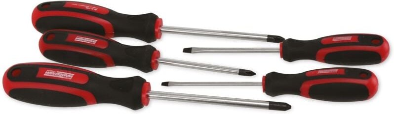 Brüder Mannesmann - Schraubendreher-Set Schlitz, Kreuzschlitz Phillips, Kreuzschlitz Pozidriv