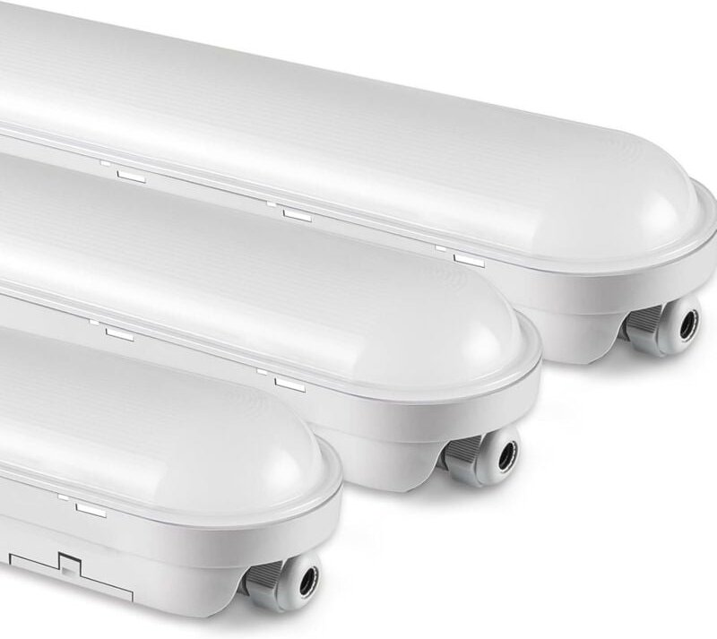 3Stück,Feuchtraumleuchte led 120CM, 36W 4500LM led Lampe Röhre, Verknüpfbar Werkstattlampe IP65 Wasserfest led Leuchtsto...