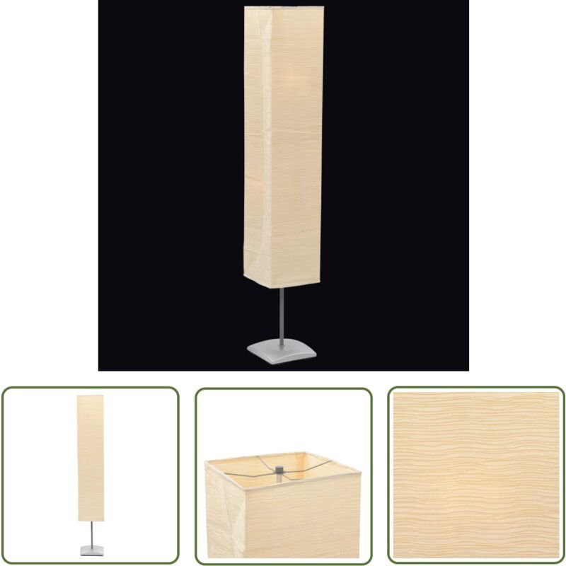 The Living Store - Standleuchte mit Stahlständer 135 cm Beige - Stehlampe - Leuchte - Wohnzimmer Deko - Wohnraum Beleuch...