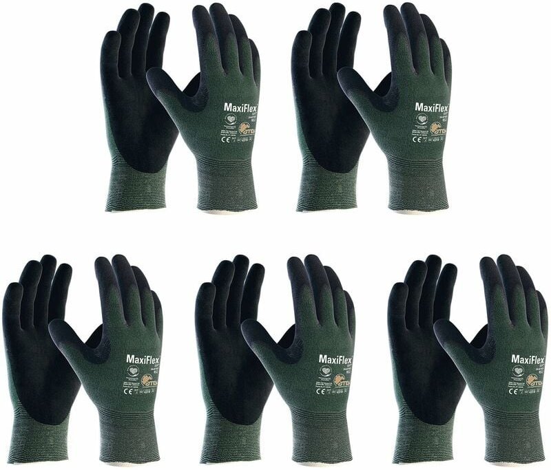 Schnittschutzhandschuhe atg Maxiflex Cut Handschuhe Größe 10, schnitthemennde Arbeitshandschuhe xl - 5 Paar - Vasalat