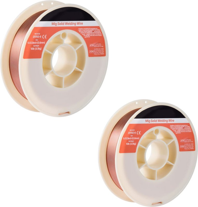 Mophorn MIG Schweißdraht 0,6 mm, Massivdraht ER70S-6, 4,5 kg Rolle, Schutzgas-Schweißdraht mit hohem Desoxidationsmittel...