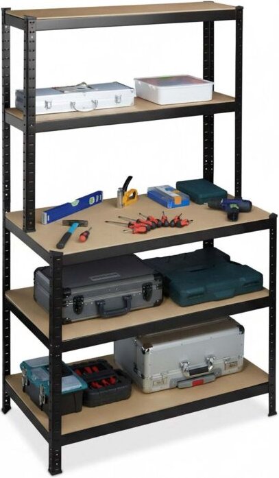 Schwerlastregal mit Werkbank