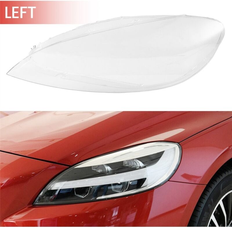 Für V40 2017-2019 Transparent Lampenschirm Licht Lampe Abdeckung Gläser Lampe Schatten Scheinwerfer Shell Objektiv Links