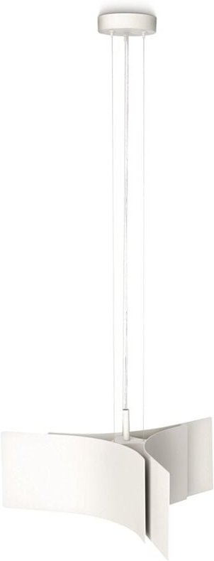 Hängeleuchte weiß Pendelleuchte Höhenverstellbar Hängelampe Esszimmer, Metall, E27 Fassung, LxBxH 48,5x43x150 cm