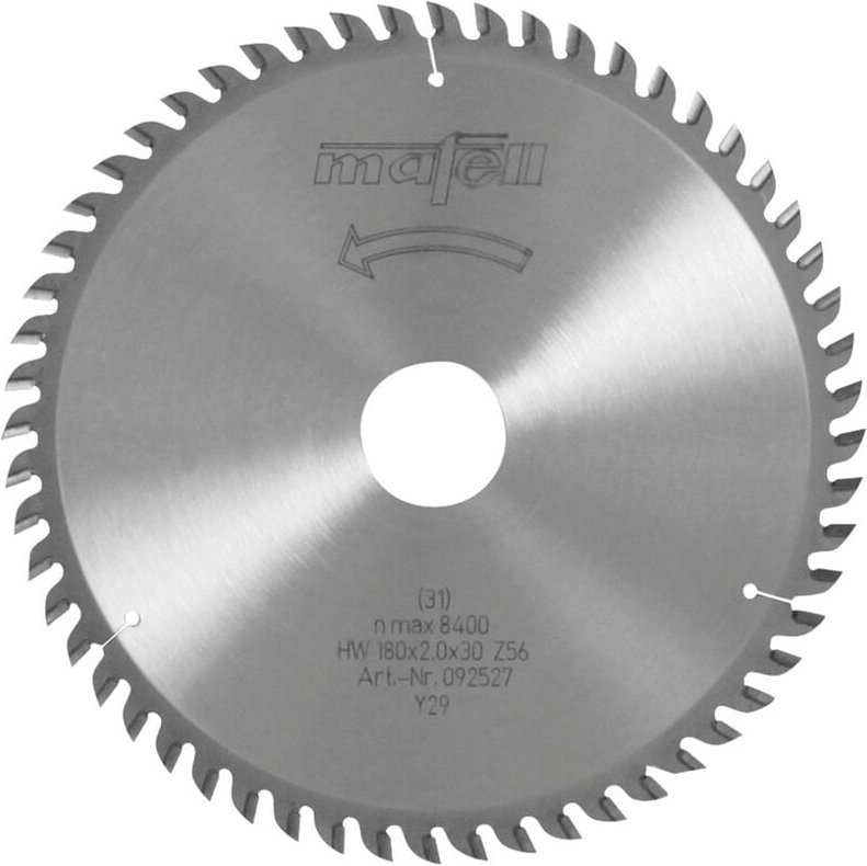 Sägeblatt hm 180 x 1,2/2,0 x 30 mm z 56 wz angefast 092527 Lagerabverkauf - Mafell