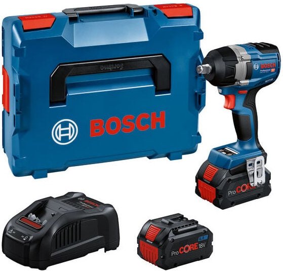 Bosch Professional - Bosch Akku-Drehschlagschrauber gds 18V-750 c, 2x 8,0 Ah und Ladegerät in l-boxx