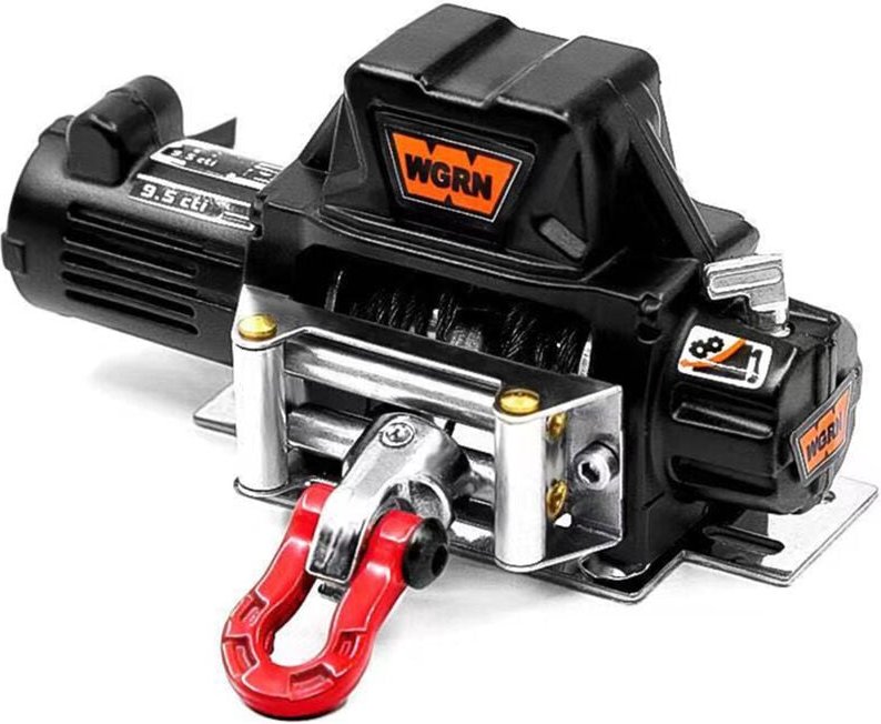 Metall Winde für 1:10 RC Raupen Auto Axial SCX10 D90 90046 TRX4 Redcat (Schwarz)