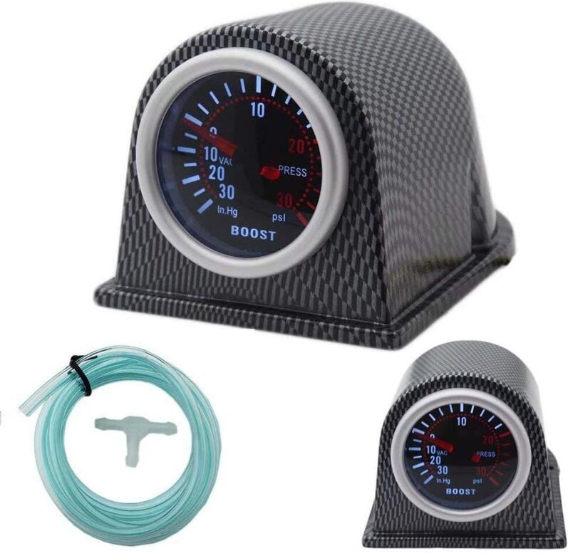 Thumbnail - Digitaler LED-Turbo-Boostdruck-Zeiger, 52 mm, Rauch-Zifferblätter, 30 PSI POB