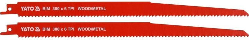 Bim-sägeblätter 300 mm 6TPI 2 stück YT-33935 Yato