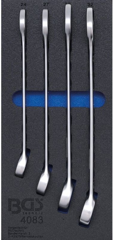 Bgs Technic - Werkstattwageneinlage 1/3: Maul-Ringschlüssel-Satz sw 24 - 32 mm 4-tlg.