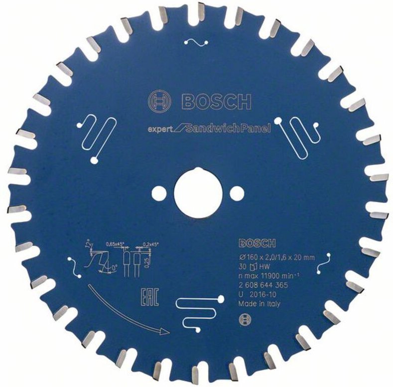 Kreissägeblatt Expert for Sandwich Panel, 160 x 20 x 2,0 mm, 30 - Bosch