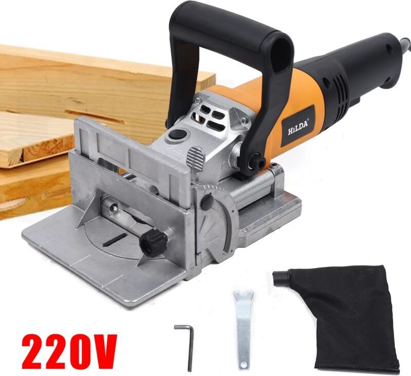 Flachdübelfräse Fräse Lamellenfräse Nutenfräse Winkel und Tiefeneinstellung 220V